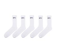 Slazenger Mens 5 Pack Crew Socks Elasticated Ankle Opening Mens 7-11 White