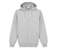 Slazenger Mens Borg Lined Fleece Hoodie Long Sleeve Grey Marl XL
