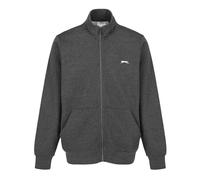 Slazenger Mens Full Zipped Jacket Cotton Long Sleeve Casual Top Charcoal Marl L
