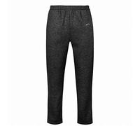 Slazenger Mens Open Hem Fleece Pants Jogging Bottoms Trousers Lightweight Zip Charcoal Marl M