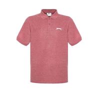 Slazenger Mens Plain Polo Shirt Burgundy Marl New S