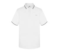 Slazenger Men's Polo Shirt, Short-Sleeved, Striped Details - White - Medium