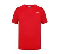 Slazenger Mens Short Sleeve T-Shirt Top Tee Logo Plain Red L