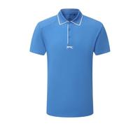 Slazenger Mens Tennis Short Sleeve Performance Polo Shirt Blue