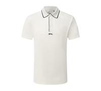 Slazenger Mens Tennis Short Sleeve Performance Polo Shirt White