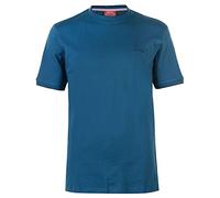 Slazenger Mens Tipped T Shirt Crew Neck Tee Top Short Sleeve Round Breathable Moroccan Blue XL
