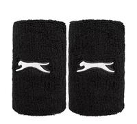 Slazenger Unisex 2 Pack Tennis Double Wristbands Black One Size