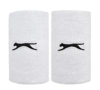 Slazenger Unisex 2 Pack Tennis Double Wristbands White One Size