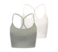 Slazenger Womens 2 Pack Bra Tank Green/Sugar L