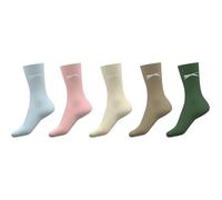 Slazenger Womens 5 Pack Crew Socks Cotton Colours 4-8