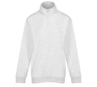 Slazenger Womens Funnel Neck Quarter Zip Sweatshirt Top Ice Grey Marl S