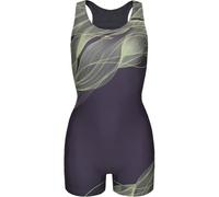 Slazenger Womens Lycra® Xtra Life Boyleg Swimsuit Grey/Green 8