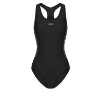 Slazenger Womens PL Racerback Swimsuit Black/Green 16