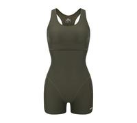Slazenger Womens Xtra Life Boyleg Swimsuit Khaki 10