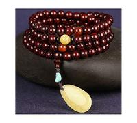 SLCHJX 108 Indian Rosewood Bracelets Chinese Style Full of Gold Star Collection Old Material Wooden Beads Bracelet