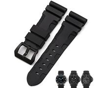 SLCHJX 22mm 24mm 26mm Nature Rubber Watchband For Panerai Luminor PAM441 Black Blue Orange Sport Waterproof Watch Strap Tools