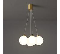 SLCHJX 4 Lights Modern Globe Pendant Light Fixture All Copper Art Nordic Living Room Chandelier, Modern Magic Bean Pendant Lamp Bedroom Dining Room Lamp Molecular Light,Hanging Light