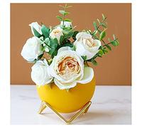 SLCHJX Artificial Flowers Creative Fake Flower Simulation Flower Living Room Decoration Vase Decoration Office Dining Table Setting Flower Shooting Scene Arrangement Fake Flowers,A