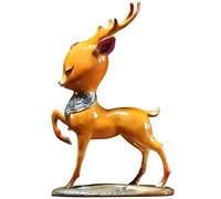 SLCHJX Attract Wealth Statue Ornament Creative Copper Deer Desktop Ornaments Home Living Room Office Display Cabinet Handmade Statue Chinese Handicrafts Wealth Decor