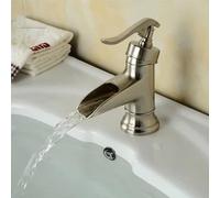 SLCHJX Basin Faucets Brass Waterfall Bathroom Vessel Sink Faucet Single Handle Deck Wash Water Taps SLT8052G