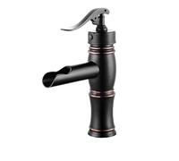 SLCHJX Basin Faucets Brass Waterfall Bathroom Vessel Sink Faucet Single Handle Deck Wash Water Taps SLT8052G