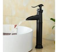SLCHJX Basin Faucets Brass Waterfall Bathroom Vessel Sink Faucet Single Handle Deck Wash Water Taps SLT8052G