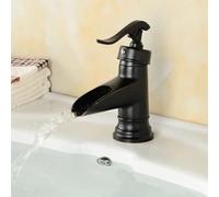 SLCHJX Basin Faucets Brass Waterfall Bathroom Vessel Sink Faucet Single Handle Deck Wash Water Taps SLT8052G