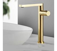 SLCHJX Bathroom Basin Sink Faucet Black Water Single Handle Deck Mounted Tap Hot Cold Water Brass Basin Tap Black Rose Gold A