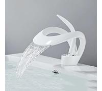 SLCHJX Bathroom Basin Sink Faucet Brass Deck Mounted Single Handle Cold Hot Water Bath Tap Short Chrome