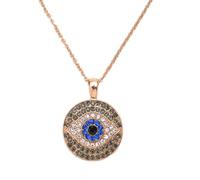 SLCHJX Bohemian Vintage Turkish Evil Eye Pendant Necklace Fashion Clavicle Chain Statement Long Necklace Women Jewelry Femme Collares