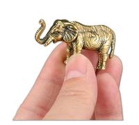 SLCHJX Brass aged elephant statue home desktop tea pet ornament mascot
