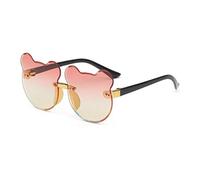 SLCHJX Cartoon copy children sunglasses progressive ocean sunglasses new cat ears rimless glasses