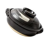 SLCHJX Ceramic Stew Pot Japanese Heat Resistant Clay Casserole Stew Soup Earthenware Hot Pots with Lid for Cooking Delectable Soups,001,1700ml (1 900ml)