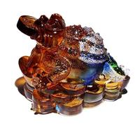 SLCHJX chandelier Glazed Golden Toad Handicrafts, Treasure Ornaments of Zhaocai Town Store, Opening Gifts/Business/Office/High-End Decoration chandelier