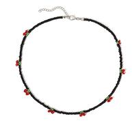 SLCHJX Cherry Crystal Beaded madam Clavicular chain Sweet artsy stylish girl necklace jewelry
