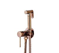 SLCHJX Cloth Diaper Sprayer, Toilet Bidet Sprayer, Hot and Cold Mixer Solid Brass Shattaf Shower Faucet, Bathroom Douche Kit Washer,Chrome (Color : Titanium Gold)