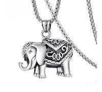 SLCHJX Cute Elephant Necklace Good Luck Animal Pendant Wildlife Holiday Jewelry Gift for Girls Teens Elephant Lover