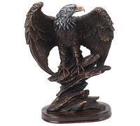 SLCHJX Eagle Statue, Perching Eagles Wings Modern Decor Art Ornament Collection Bald Eagle Figurine Family Statue for Home Desk Bookshelf