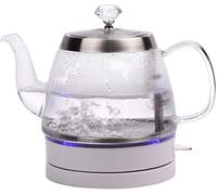 SLCHJX Electric Glass Kettle Cordless Glass Boiler Hot Water & Tea Heater with LED Indicator Light,Auto Shut-Off & Boil-Dry Protection,100% Stainless Steel Inner Lid & Bottom lofty ambition elegant