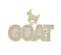 SLCHJX Goat Letter Custom Name Necklace for Men Sharp Cursive Personalized Pendant Real Gold Plated Hip Hop Jewelry Iced Out Charms