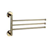 SLCHJX Gold Towel Rack Swivel Towel Bar & Hand Towel Holder Copper Bathroom Accessories Multi-Function Folding Shelf Space-Saving Towel Rail for Modern Bathrooms