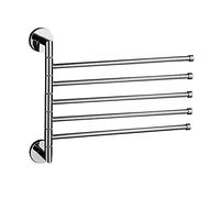 SLCHJX Gold Towel Rack Swivel Towel Bar & Hand Towel Holder Copper Bathroom Accessories Multi-Function Folding Shelf Space-Saving Towel Rail for Modern Bathrooms