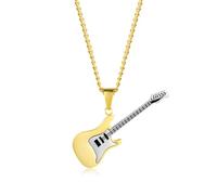 SLCHJX Ins Style Necklace Titanium Steel Guitar Pendant Unisex Trendy Necklace Christmas Holiday Leisure Anniversary Jewelry