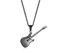SLCHJX Ins Style Necklace Titanium Steel Guitar Pendant Unisex Trendy Necklace Christmas Holiday Leisure Anniversary Jewelry