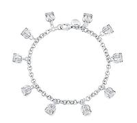 SLCHJX jewellery Women's 925 Bracelet Pendants Crown Charm Chain Bracelet On Hand Luxury Fine jewellery