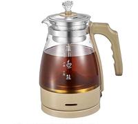 SLCHJX Kettles electric with new method of making tea,keep warm and dual boiling modes,1 liter,pour over the teapot and hot water kettle with stainless steel infuser (Black (Gold) lofty ambition