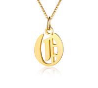 SLCHJX Letter Necklaces for Women Personalized Necklaces Plated Initial Pendant Old English Name Necklaces A-Z Bridesmaid Gift for Girls