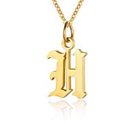 SLCHJX Letter Necklaces for Women Personalized Necklaces Plated Initial Pendant Old English Name Necklaces A-Z Bridesmaid Gift for Girls