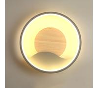 SLCHJX Modern Minimalist Style LED Creative Design Living Room Wall Mount Light Fixtures Creative Design Studyroom Wall Sconces Lamp White/Gray Hardware Metal Lamp Body Lampshade Wall Lantern