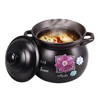 SLCHJX Pans Ceramic Steak Pan Ramen Korean Noodle Pot Korean Pot Instant Noodles, Casserole Pot Heat-resistant With Lid,Black1-5L (Black1 5L)